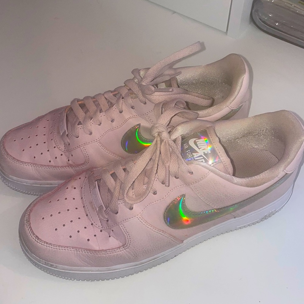 Nike Baby Pink Holographic Air Force 1